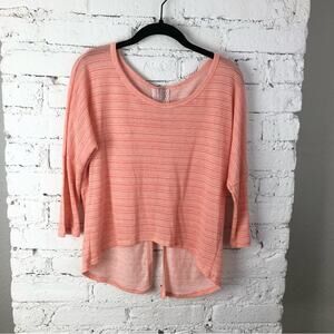 Mauve Wooden Button Back Boho Top